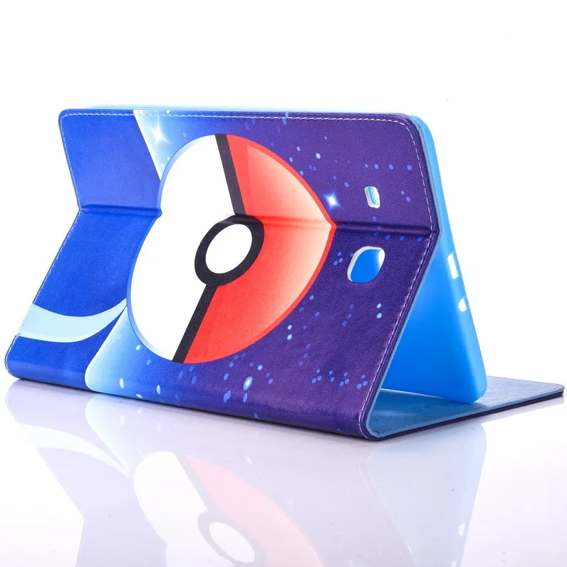 Чехол для samsung Galaxy Tab E 9 6 T560 T561 чехол Pokemon Go с милым Пикачу планшета откидная