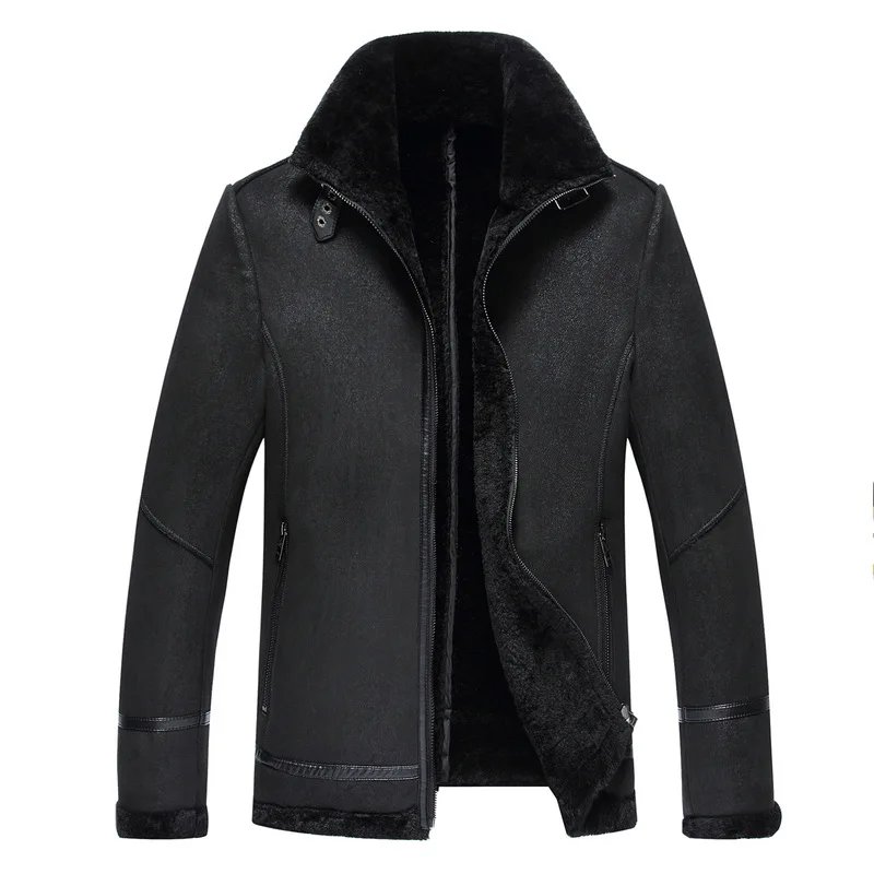 Куртка из искусственной кожи Мужская одежда осень-зима 2019 плотное короткое