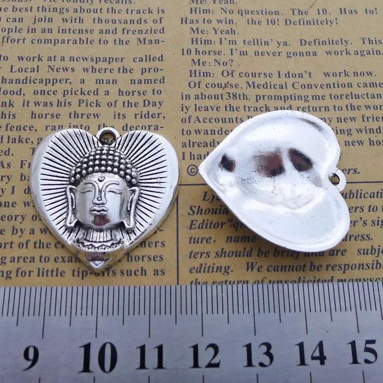 

40pcs Charm love figure of the Buddha pendants 32*32mm antique silver Handmade children day Jewelry earrings bracelet necklace