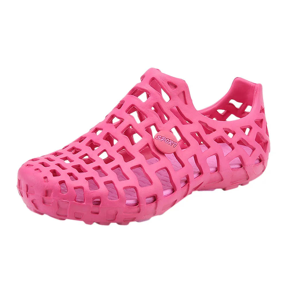 Hot Pink Г.; Мужская и женская обувь; сандалии; Классическая Повседневная обувь унисекс; пляжные сандалии для пар; Вьетнамки; летние открытые женские пляжные сандалии - Color: Hot Pink