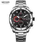 Мужские Аналоговые кварцевые часы с хронографом, из нержавеющей стали