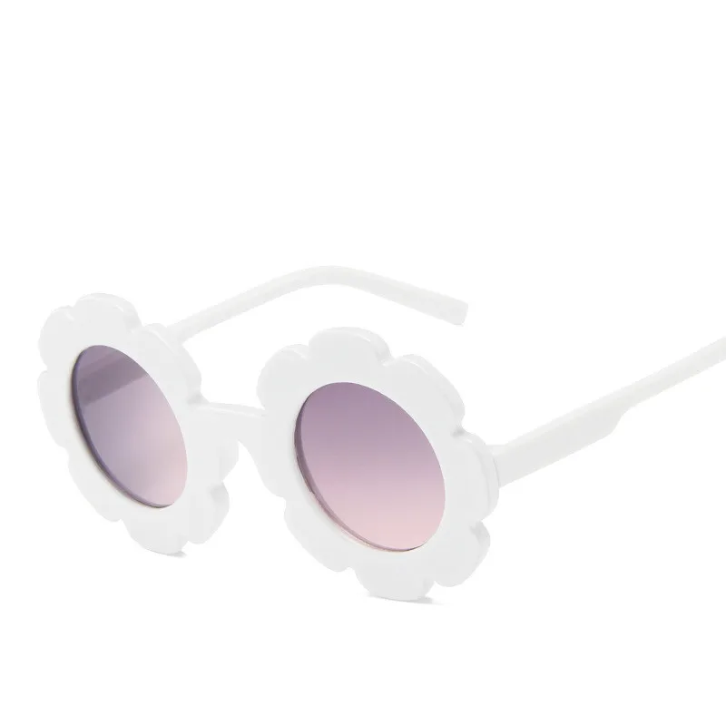 Винтажные детские солнцезащитные очки с круглым цветком Gafas спортивные UV400 для