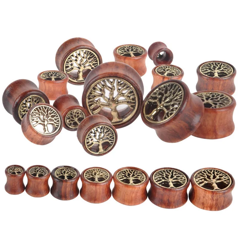 1 пара беруши для тоннелей в ушах на теле пробки с большим калибровочным