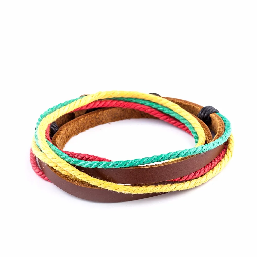 Новинка 2017 Обёрточная бумага кожаные браслеты и для мужчин женщин Pulseira masculina