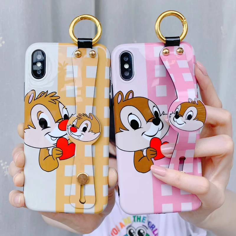 Для iphone XR XS max X мультфильм чип и Дейл ремешок мягкий чехол для телефона 8plus 7 7plus 6 6S