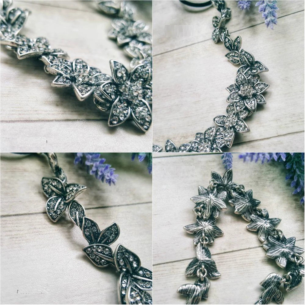 Винтажный со стразами в виде цветка TrinketSea эластичная повязка на голову для