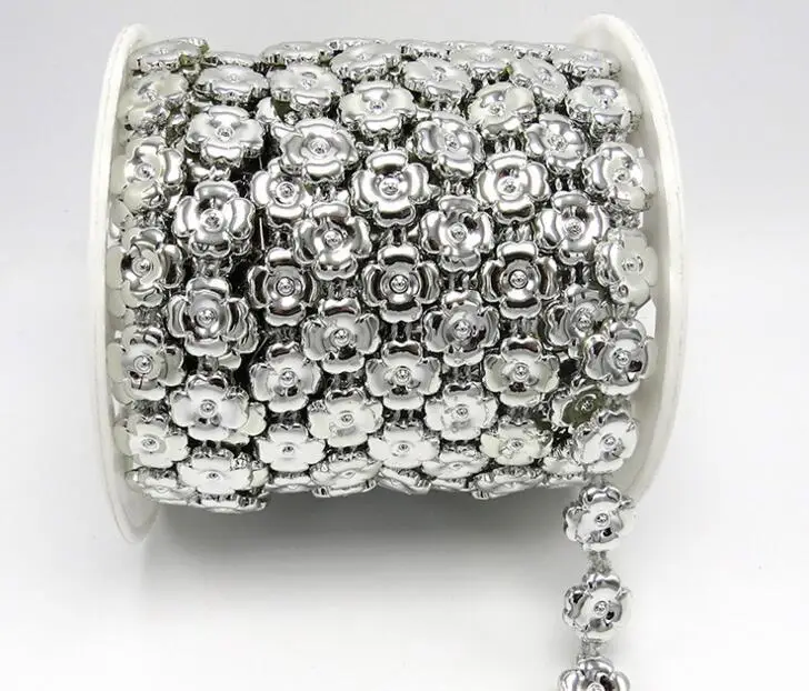 20 ярдов клевер цветок бусины кисточкой УФ покрытием цепь отделка для шитья Apperal