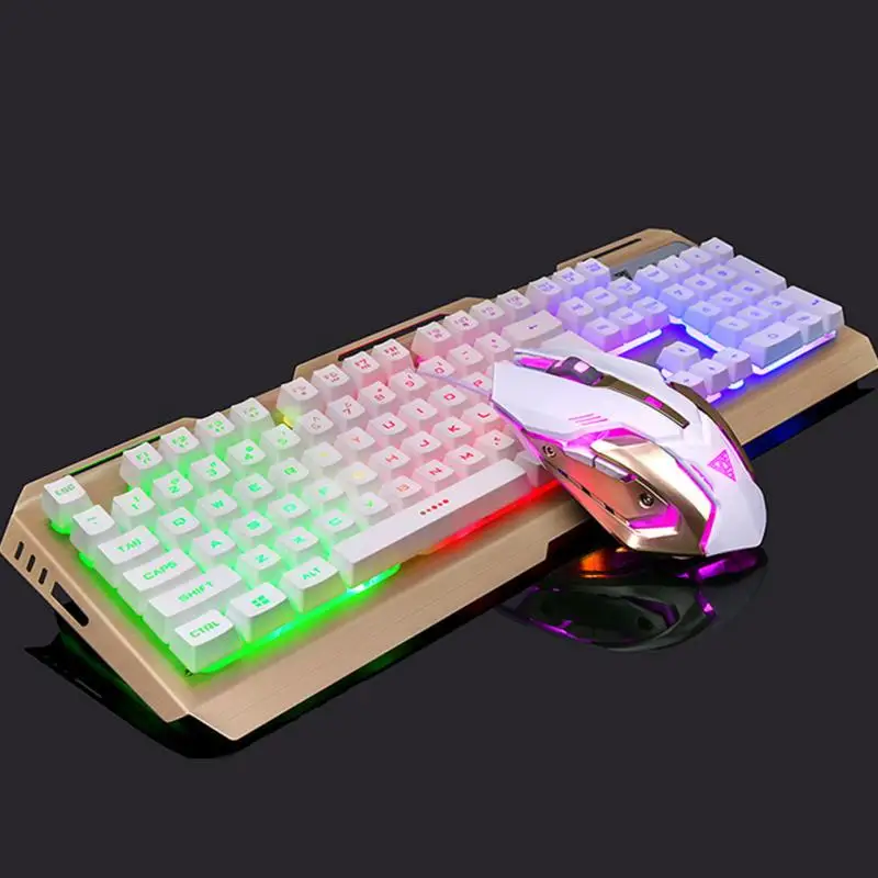 Английский Цвет Подсветка Gaming Keyboard Gamer плавающий светодиодный подсветкой USB с