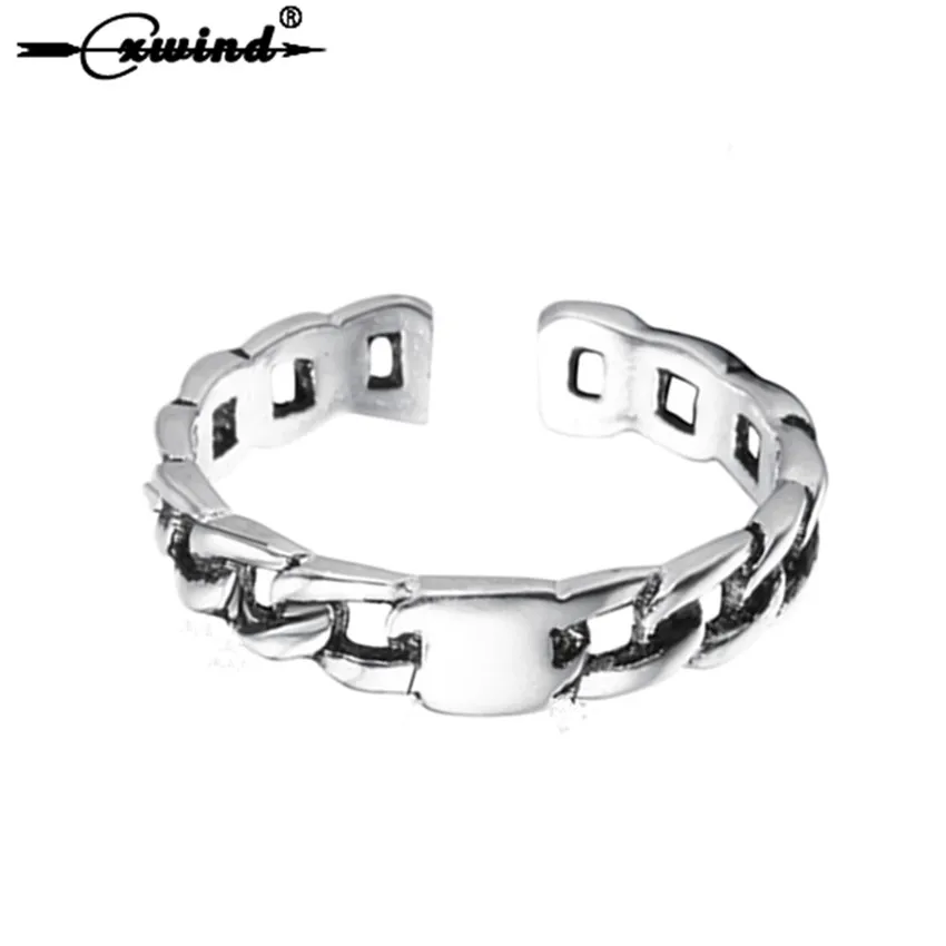 Cxwind античное квадратное кольцо в середине вертушка кубинская цепочка счастливое