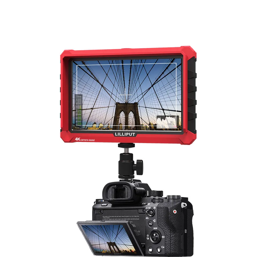 LILLIPUT A7S 7" Ультратонкий монитор для видеосъемки на камеру Canon Nikon Sony DSLR с разрешением Full HD 1920*1200 и поддержкой 4K HDMI.