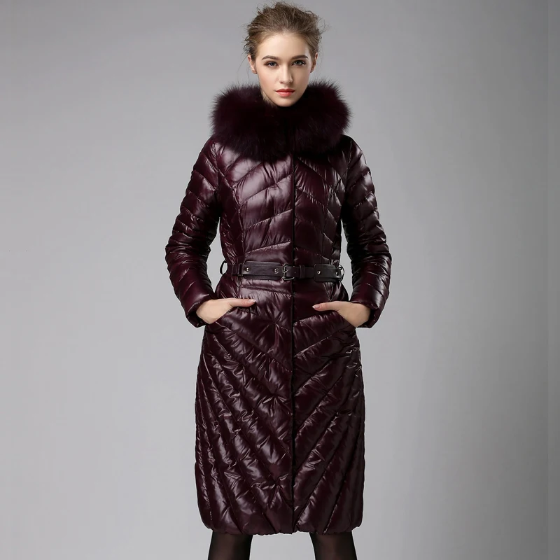 Зимняя куртка пальто 2017 женская обувь Женский Мужские парки натуральным лисьим