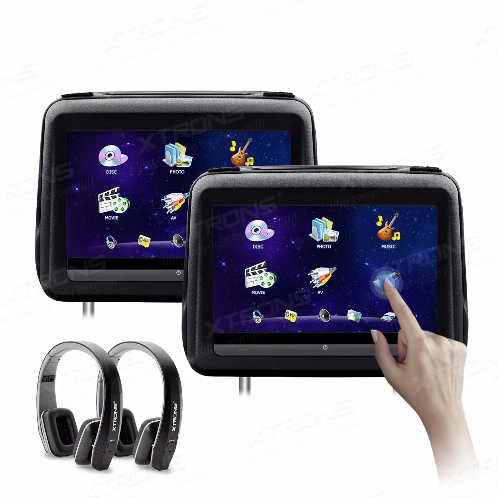 DVD плеер на подголовник автомобиля 10 1 дюйма HDMI USB SD FM + 2 ИК наушника|Мониторы для