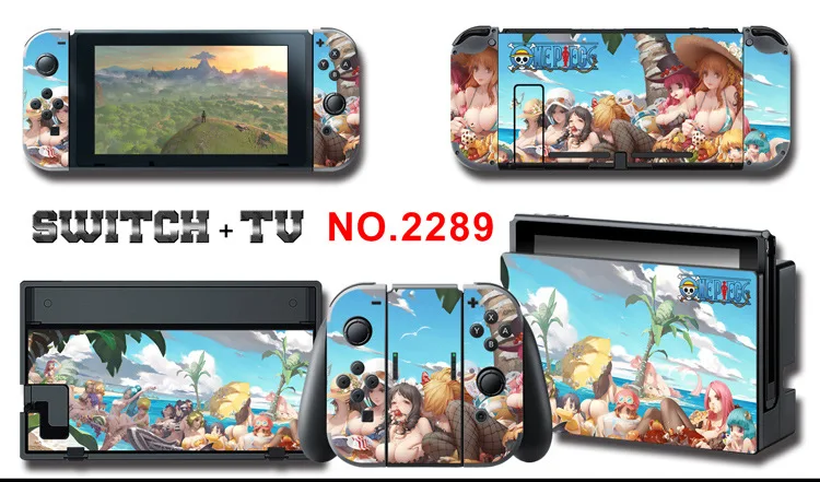 Для nintendo Switch Pain sticker консоль Dock Joy Con полное покрытие цветной бумажной кожи Закаленное стекло протектор экрана от 2000-2305