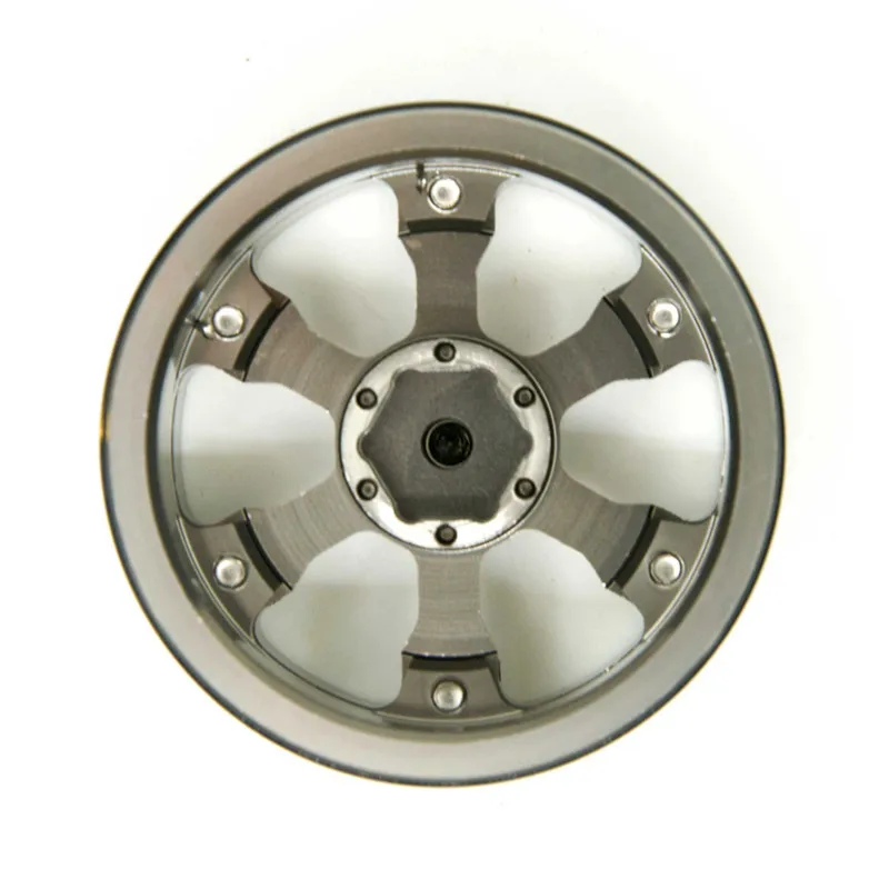 

4pcs Titanium Color Alloy Crawler 1.9" Beadlock Wheels Rims Set fits 1/10 RC SCX10