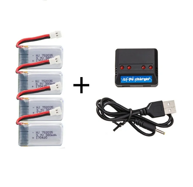 Ewellselling X4 H107D/H107C/HM1306/JXD385 rc Квадрокоптер/вертолет обновленный 3 7 в 380 мАч литий