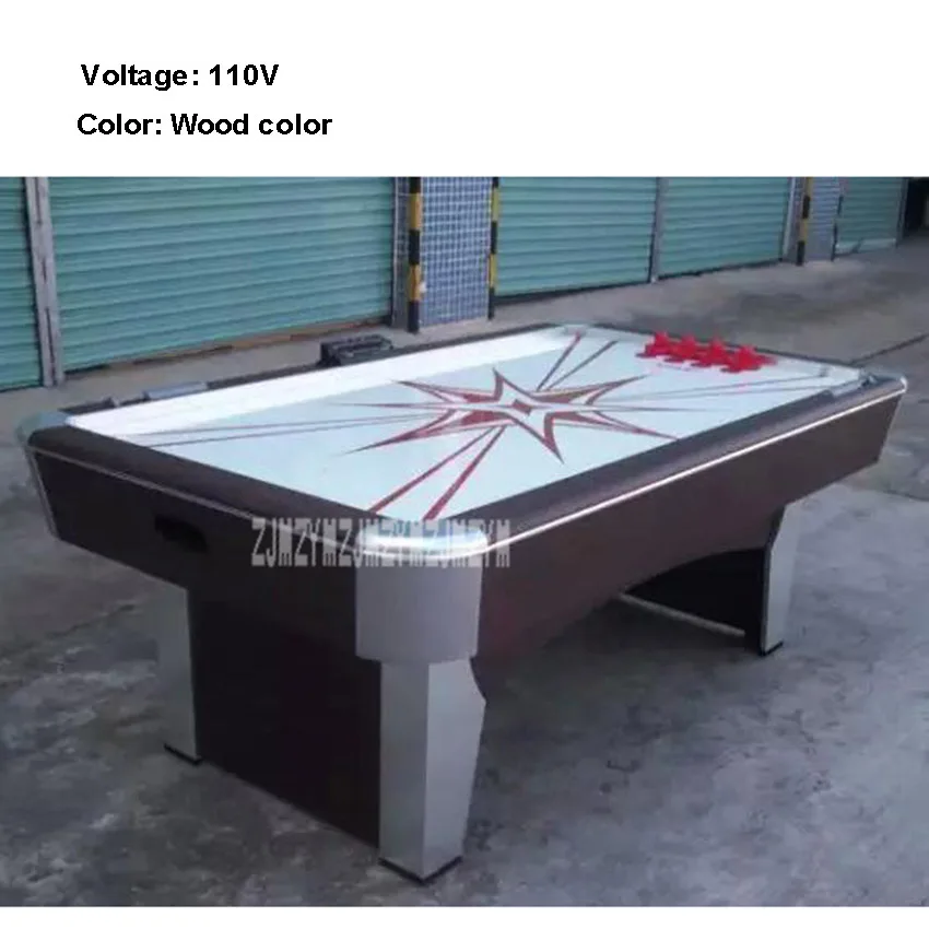 110V-Wood color 7 футов воздушный хоккейный стол для внутреннего соревнования игровой стол игровое оборудование с 4 шайбами 4 шт войлочный молоток толкача сцепление WH7005 - Цвет: 110V-Wood color