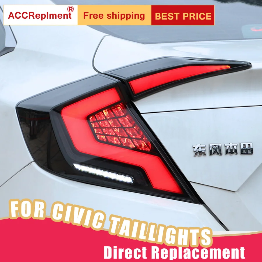 Новый светодиодный фонарь светильник s в сборе для Honda Civic 2016-2019 задний стоп-сигнал