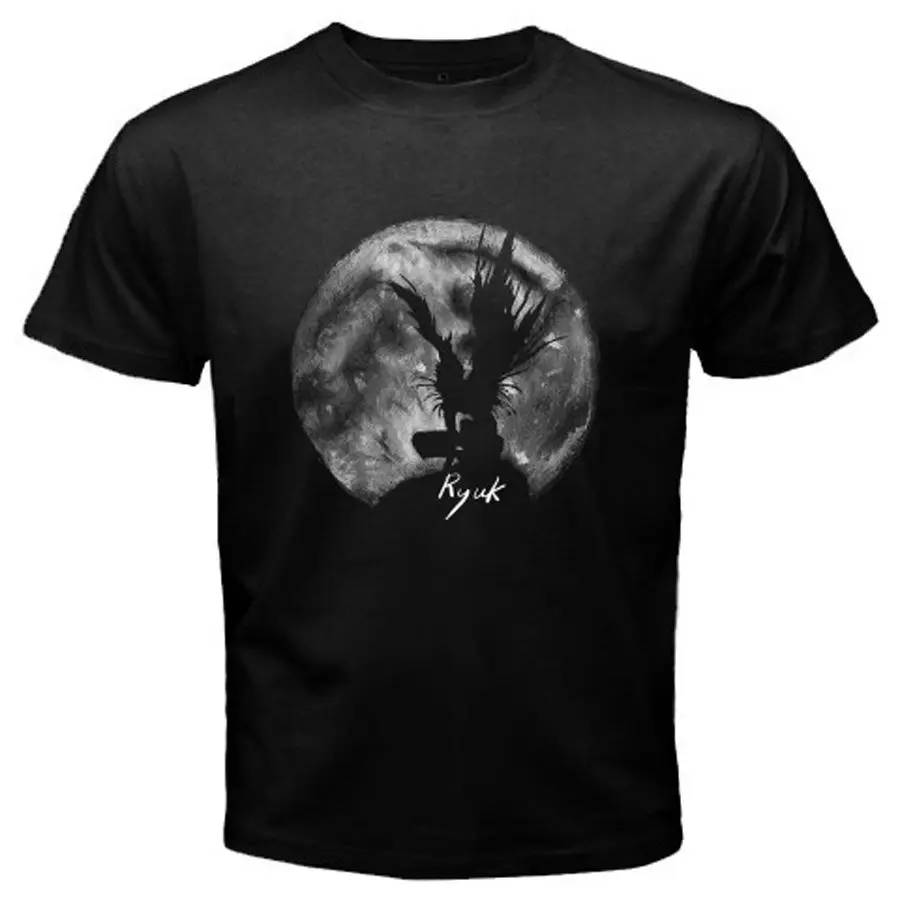 Мужская футболка в стиле аниме Death Note Shinigami Ryuk черная с рисунком унисекс новая