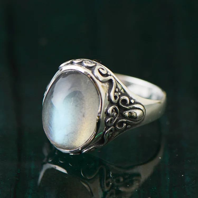 

Original Vintage Labradorite Ring For Women 100% 925 Sterling Silver Moonstone Ring Fine Jewelry Handmade 2019