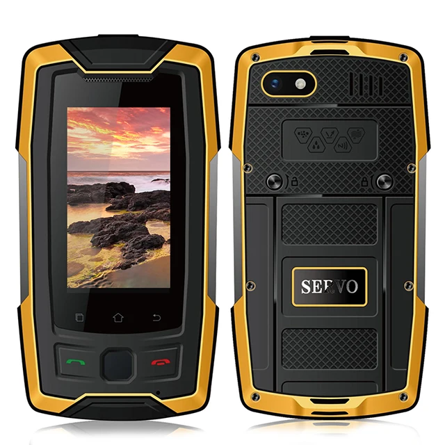 SERVO X7 Plus IP68 Rugged Smartphone 2.45''HD 2GB RAM 16GB ROM 3500mAh MTK6737 Quad Core WaterProof Dustproof Shockproof phone - Цвет: Yellow