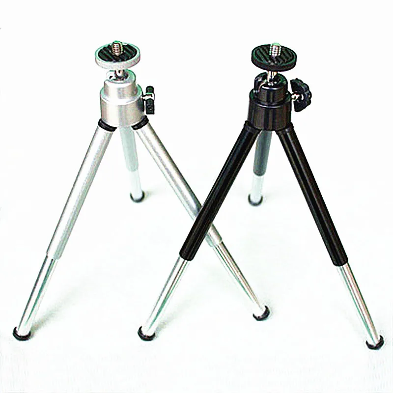 [Aaliyah] Telescopic portable mini tripod black silver Desktop photography Small digital SLR camera | Электроника