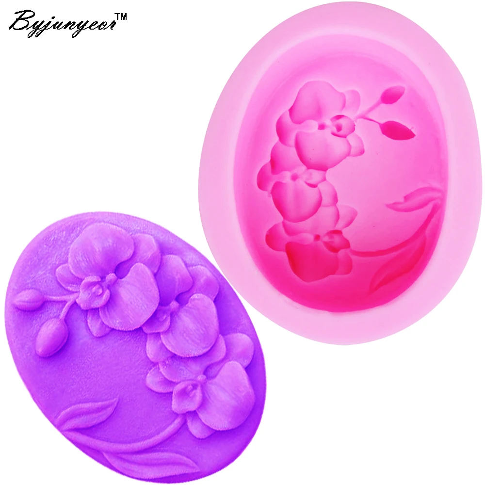 S101 Орхидея Flower3D соевый воск для свечей ароматическая прессформа для мыла Силиконовые формы ручной работы штукатурка Полимерная глина для украшения дома