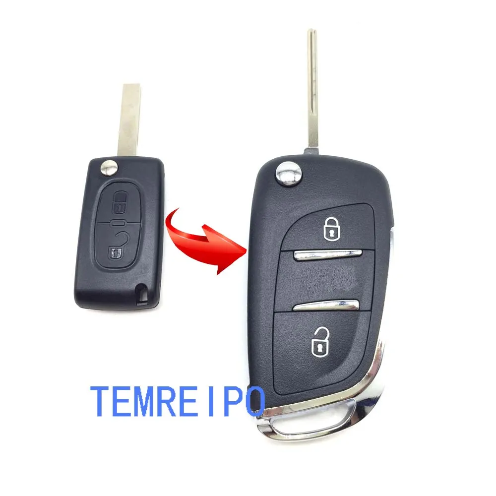 

Чехол-книжка для ключей, 2 кнопки, для PEUGEOT 406, 408, 308, 207, 407