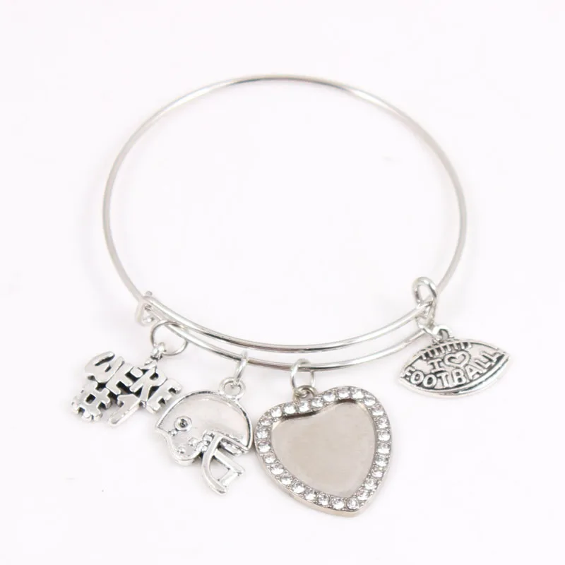 Я Люблю Спортивные Подвески Браслет на заказ футбольная команда логотипы