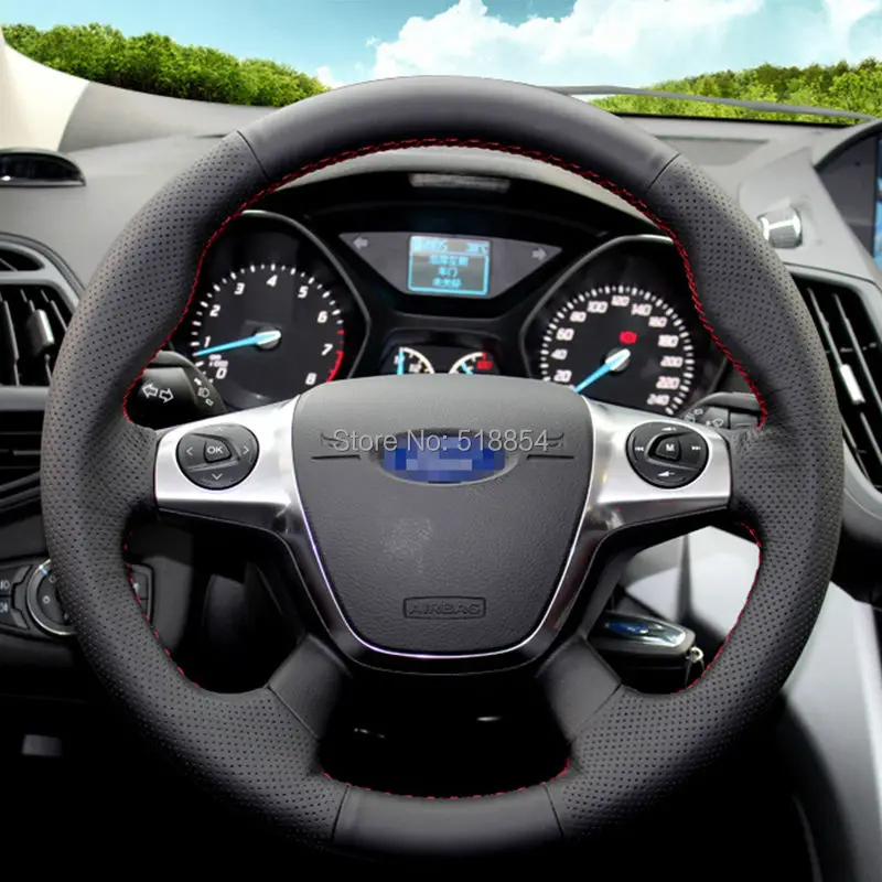 Чехол на руль автомобиля из искусственной кожи для Ford Focus 3 2012-2014 KUGA Escape 2013-2016 |