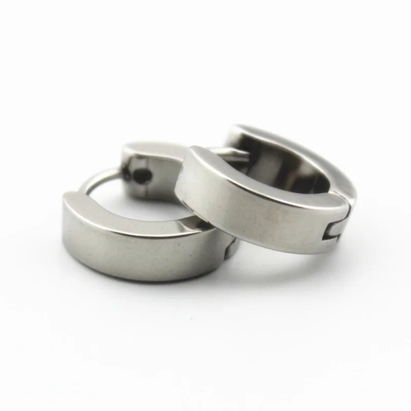 Круглые серьги-кольца Huggie из нержавеющей стали для мужчин и женщин маленькие