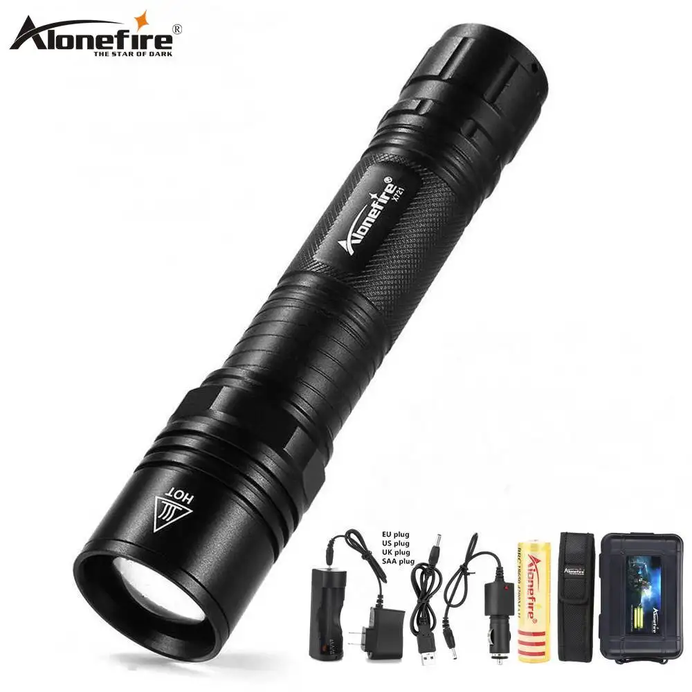 AloneFire X721 светодиодный фонарик масштабируемый тактический фонарь XML T6 Lanterna