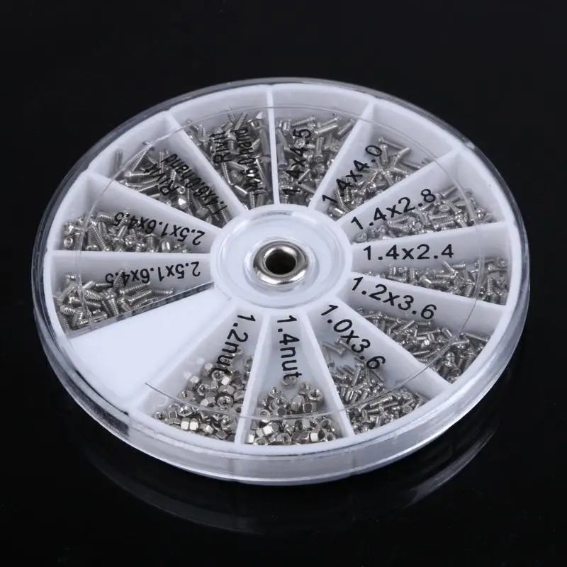 600 шт./компл. 12 разных стилях праздничные платья Нержавеющая сталь шурупы гайки