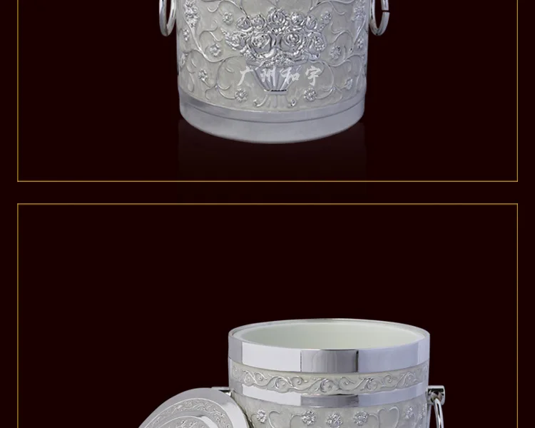 Европейский металла ведро льда цинковый сплав двойной изоляцией ice bucket высокого класса КТВ отель клуб поставки