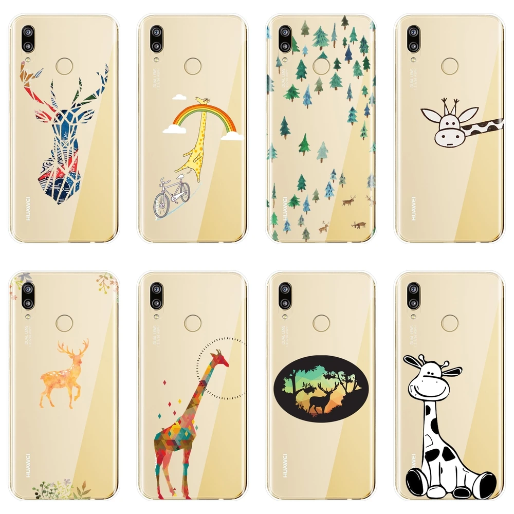 Задняя крышка для Huawei P20 Pro P10 P Smart Plus P9 Lite Mini P8 2017 Мягкий силиконовый чехол телефона