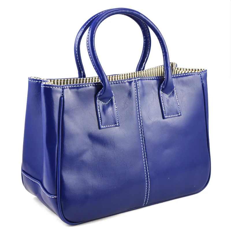 Модная женская сумка тоут из искусственной кожи класса люкс синяя|fashion handbag|handbags