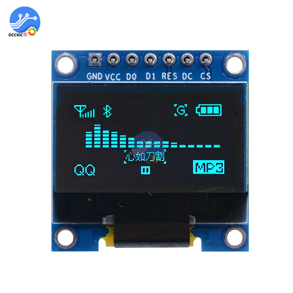 0 96 дюймовый IIC Серийный oled дисплей модуль 128X64 I2C плата с ЖК экраном GND VCC SCL SDA &quotдля