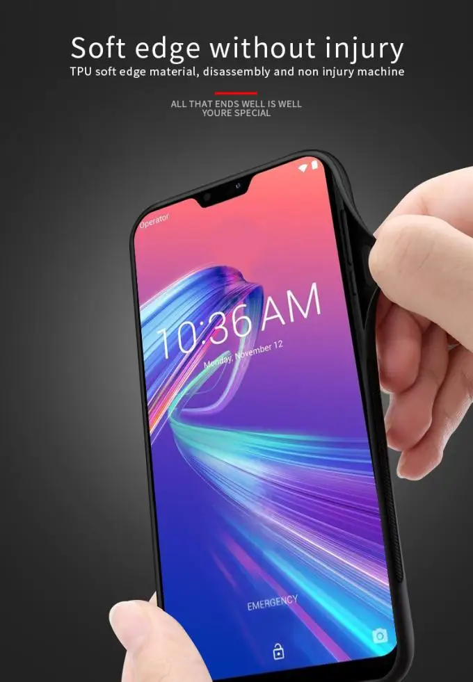 Для Asus Zenfone Max Pro (M1) ZB601KL/ZB602K чехол Модный комбинированный жесткий TPU Мягкий край