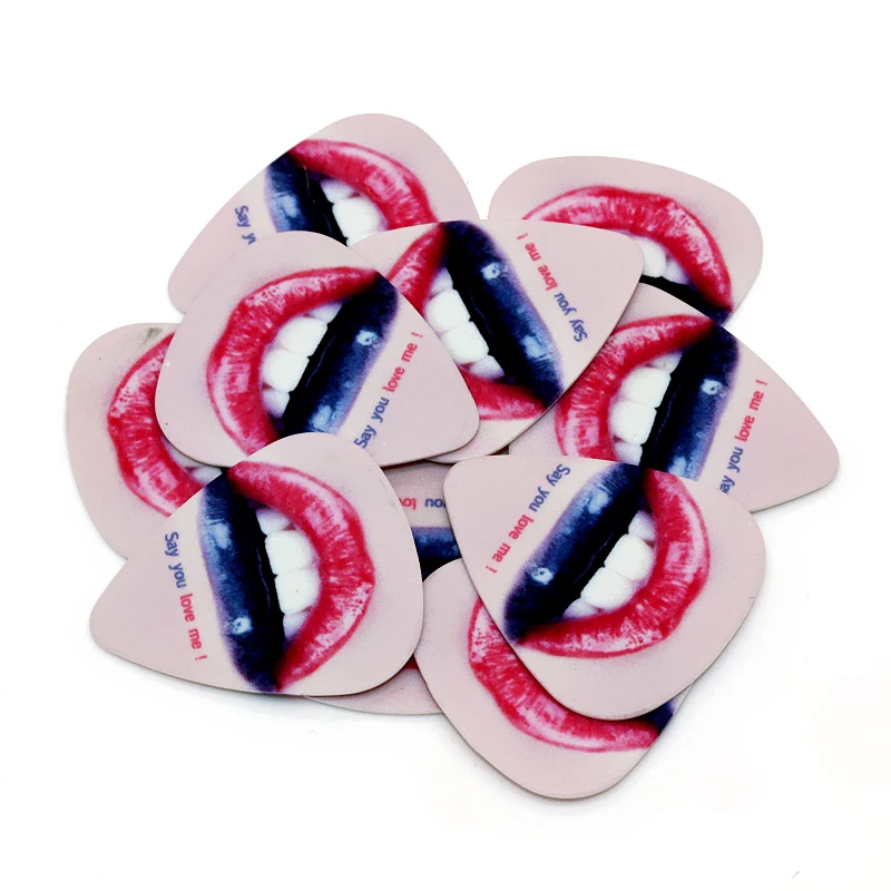 SOACH 50 шт. медиаторы для бас-гитары pick Pink lips pattern pucked Instrument аксессуары