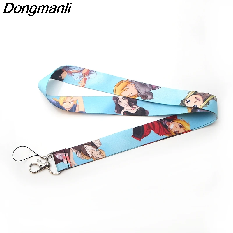 P3634 Dongmanli Аниме Стальной Брелок-Алхимик Lanyards держатель удостоверения личности ID карта Пропуск Тренажерный зал мобильный телефон бейдж держатель ключевой ремень