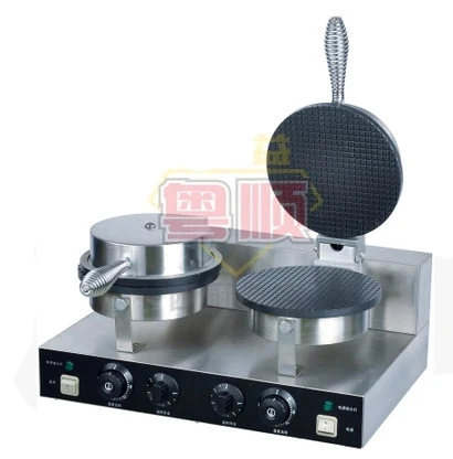 

YU-2 Commercial double head Ice cream Cone Baker machine waffle cone egg roll making machine 220v 1pc