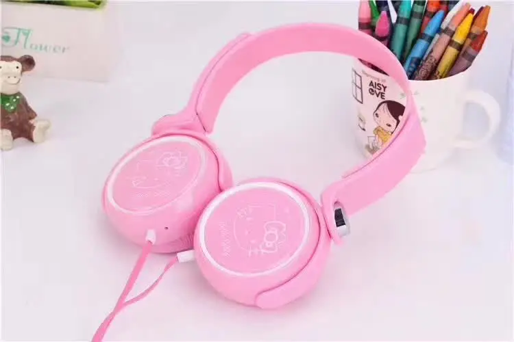 Мультяшные наушники гарнитура милые hello kitty Наушники для мобильный телефон