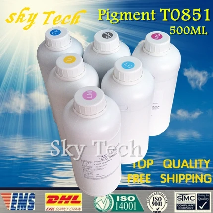 

6pcs* 500ML Pigment ink suit for Epson T0851 - T0856 ,suit for Epson Stylus T60 R1390 ,water proof ink , Anti-UV ink,quality Ink