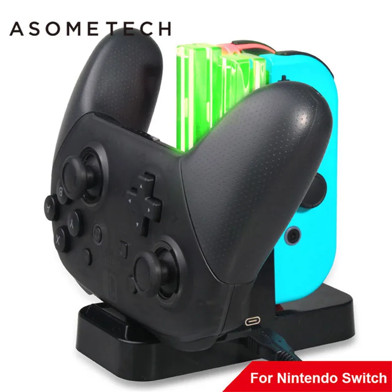 Радость-Con Pro Charging Dock 4 в 1 USB геймпад стенд Тип C Зарядное устройство светодиодный индикация nintendo переключатель игровой контроллер Dualshock