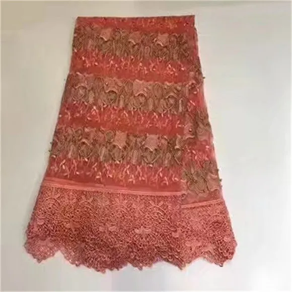 Модные африканские жемчужные кружевные ткани серый/желтый/специальный золотой