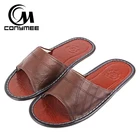 2018 летние мужские тапочки CONYMEE из натуральной кожи, мужская обувь, повседневные кроссовки для дома, пляжные сандалии, шлепанцы, сандалии большого размера
