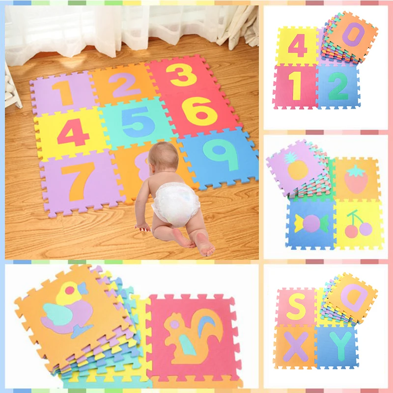 Детский коврик пазл из вспененного этилвинилацетата 10 шт./компл.|crawling pad|baby floorbaby