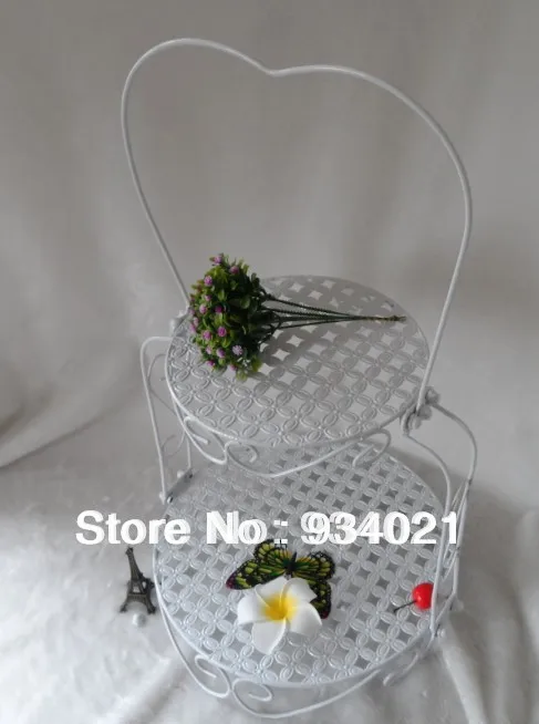 

3 Tier Iron / Stainless Steel Cake Stand For Wedding Party, Hanging Cake Stand