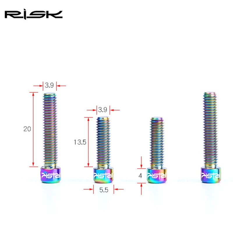 Derailleur H/L Натяжные болты риск сверхлегкий титановый сплав M4x13.5/20 мм болт с внутренним шестигранником механизм переключения передач для горного велосипеда набор