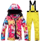 Новинка 2021, лыжный костюм, Женская Зимняя Теплая Лыжная куртка, ветрозащитные водонепроницаемые износостойкие штаны для снега и набор для сноуборда