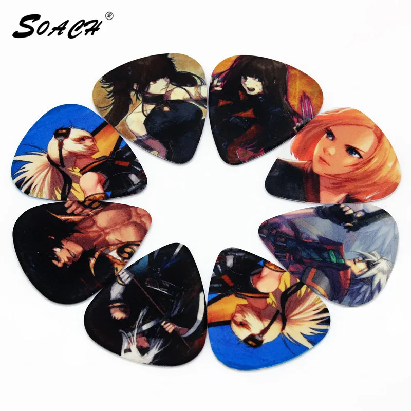 

SOACH 10pcs/Lot1.0mm thickness guitar strap Manufacturers selling popular game Dungeons Warriors lead guitar picks pattern